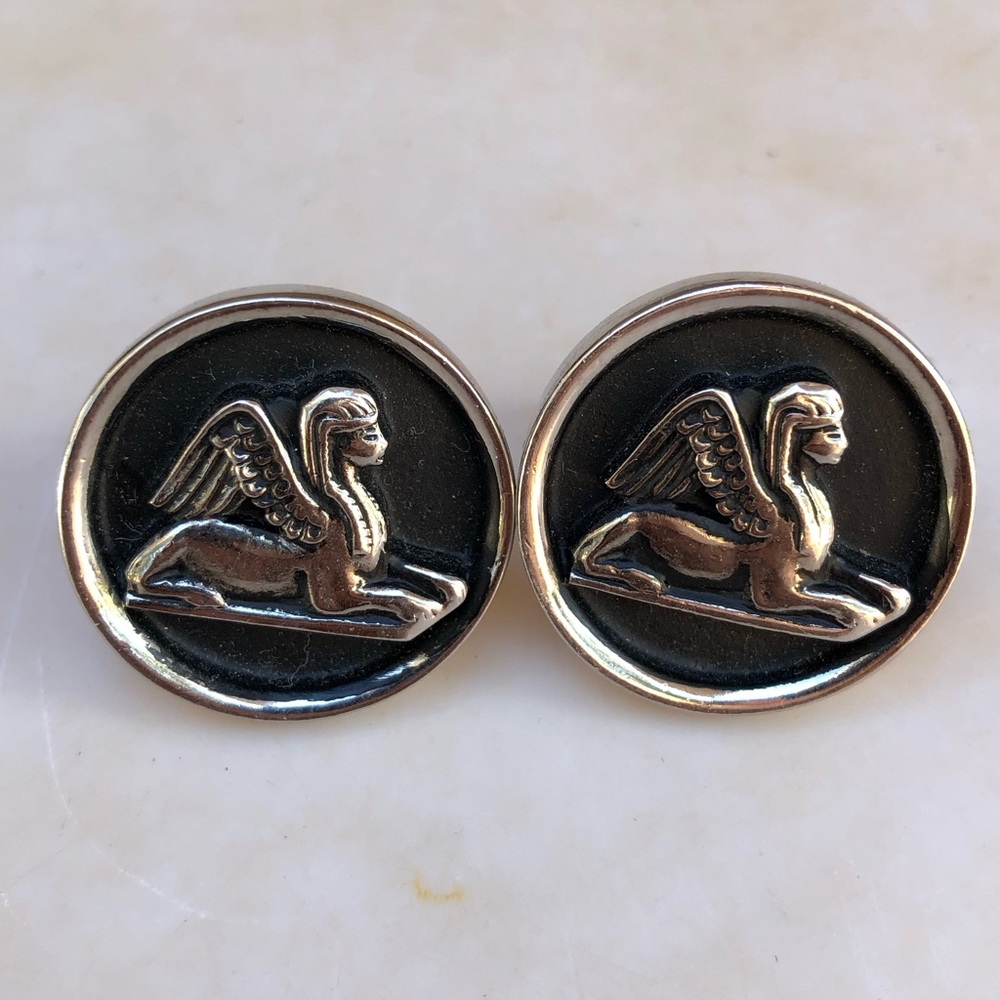 Vintage Pegasus silver cuff links